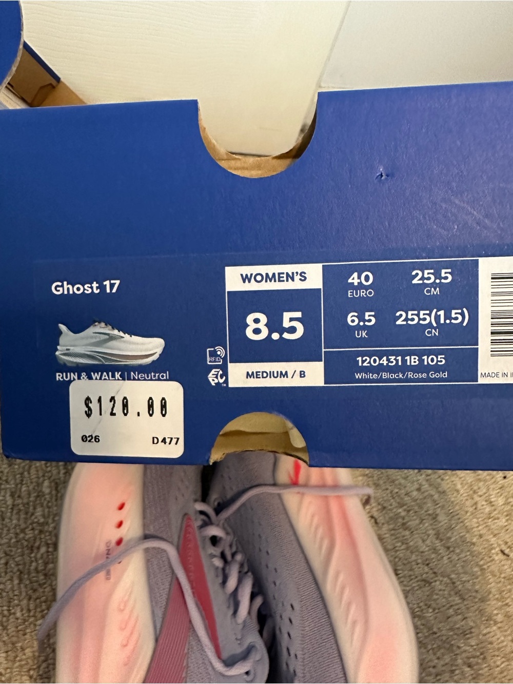 Brooks womens Light Gray and Pink Sneakers - Picture 11 of 11